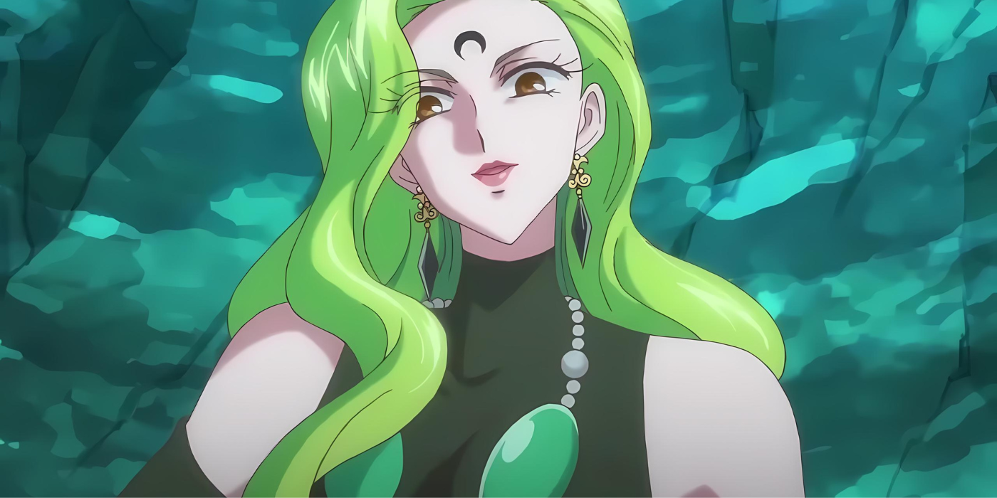 Esmeraude inclina su cabeza en Sailor Moon Crystal.