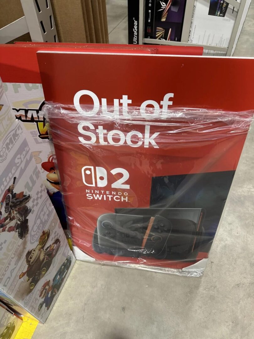 Only 2 Days Before The Nintendo Switch 2 Launches "Out Of Stock" Signs Hit Retail