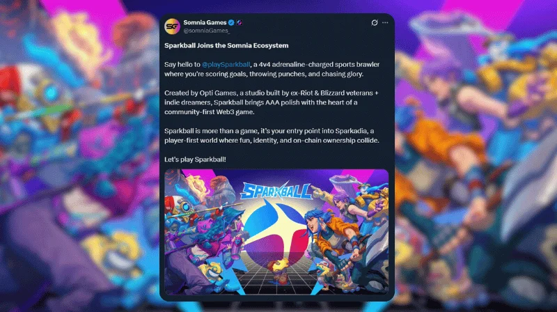 Sparkball Integrates Somnia Blockchain Ahead of Public Demo