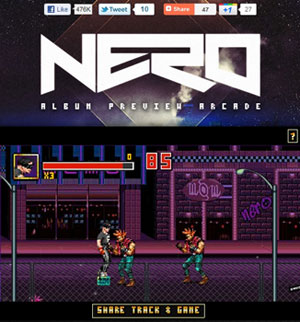 Nero promociona su segundo disco, ‘Welcome Reality’, con un vídeojuego